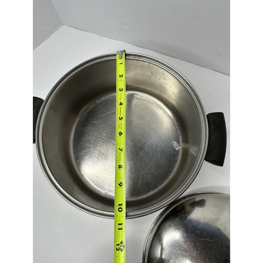 Vintage Revere Ware 1801 Copper Clad 5 Qt Casserole Pan Pot W Lid 10 In USA